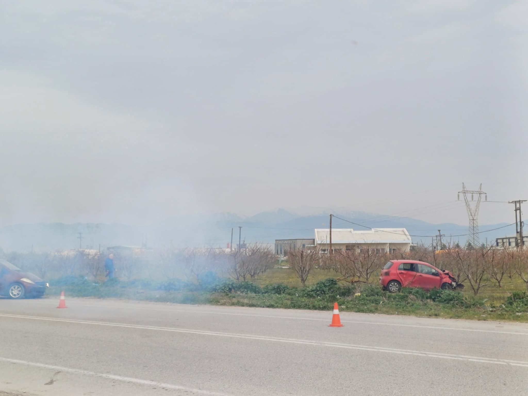 Σοβαρό τροχαίο έξω από τη Γιάννουλη -σύγκρουση δύο ΙΧ με τρεις τραυματίες